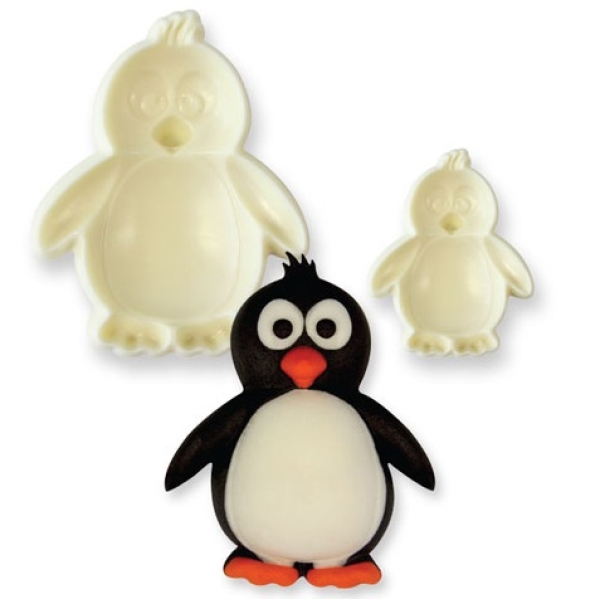 JEM Pop It, Cupcakes Deko 'Pinguin', 2er Set, ca. 5 & 3 cm