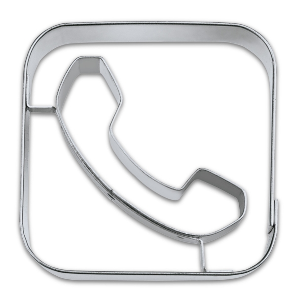 Plätzchen-Ausstecher 'Phone', 5 cm aus Edelstahl