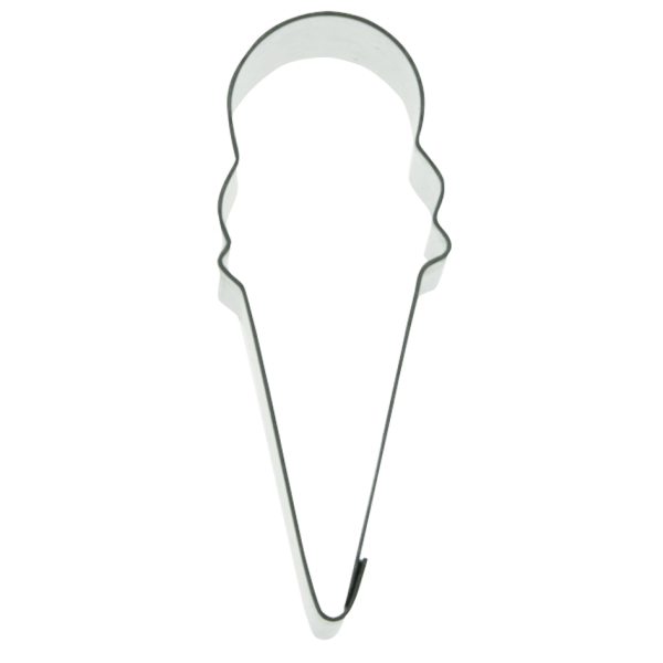 Plätzchen Ausstecher 'Eis in Waffel', 6 cm aus Edelstahl