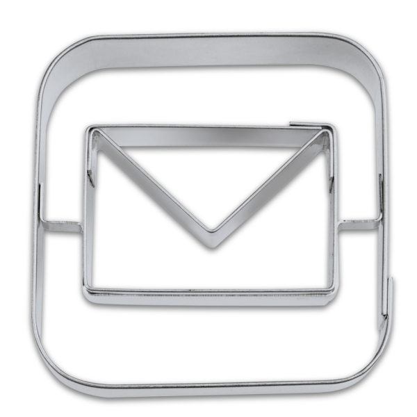 Plätzchen-Ausstecher 'E-Mail', 5 cm aus Edelstahl
