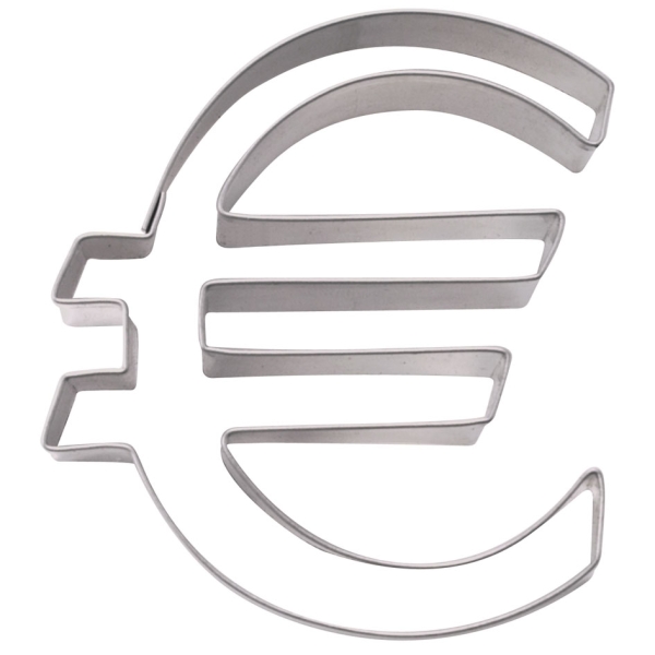 Ausstecher / Ausstechform "Euro-Zeichen", 7,5 cm, Edelstahl
