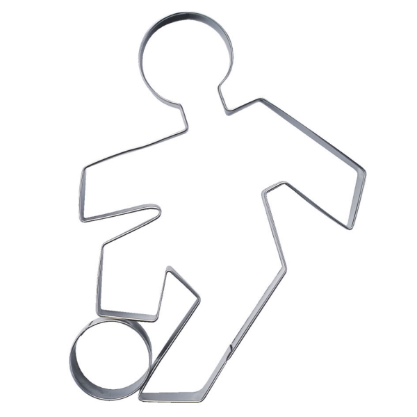 Keks-Ausstechform Fußballspieler, 9,0 cm, Edelstahl
