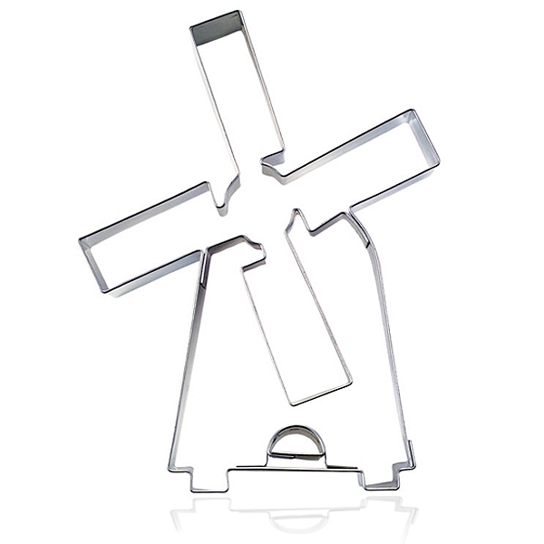 Plätzchen Ausstecher "Windmühle" 9,5 cm, Weißblech