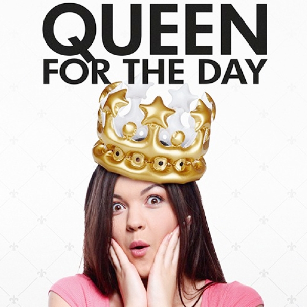 Aufblasbare Krone "Königin für einen Tag", Gold