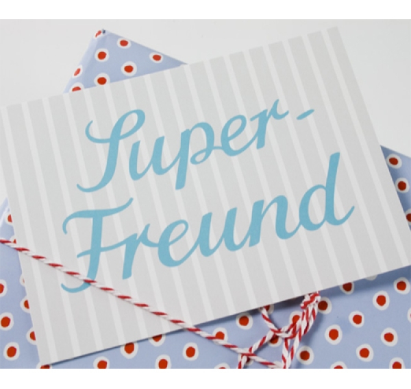 Postkarte 'Super Freund'