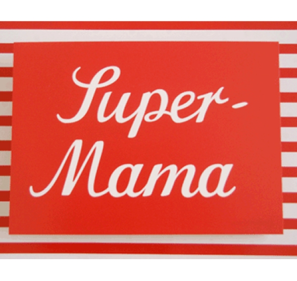 Postkarte 'Super Mama'