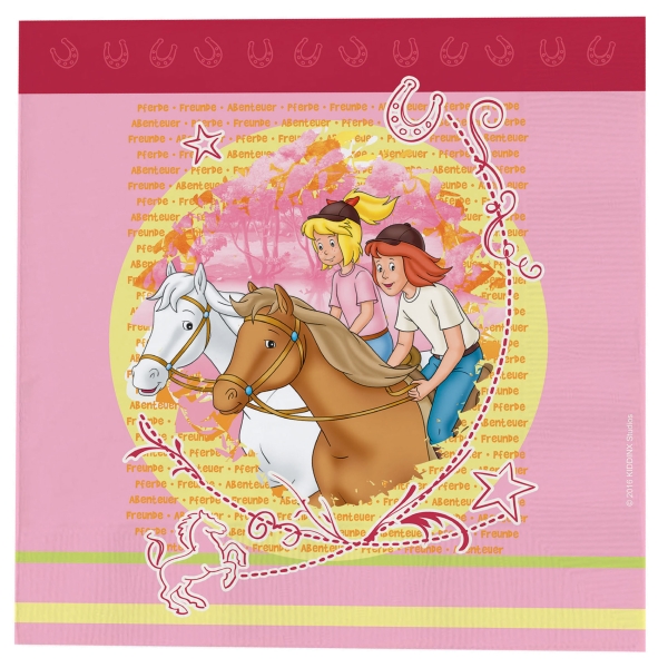 Papierservietten "Bibi & Tina" Pferd, 33 x 33 cm
