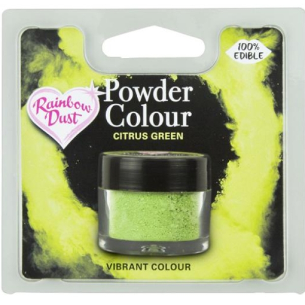 Rainbow Dust Lebensmittelfarbe Pulver "Zitrus-grün", 3 g