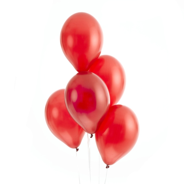 Eco Luftballon Metallic Rot, 26 cm, 10 Stk.