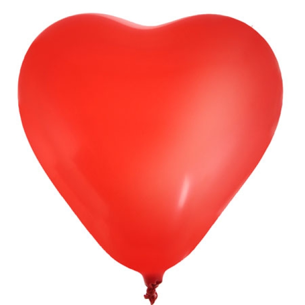 Herzluftballons Rot, 8 Stück, 25 cm