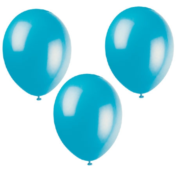 Luftballons Türkis, 10 Stück, 30 cm