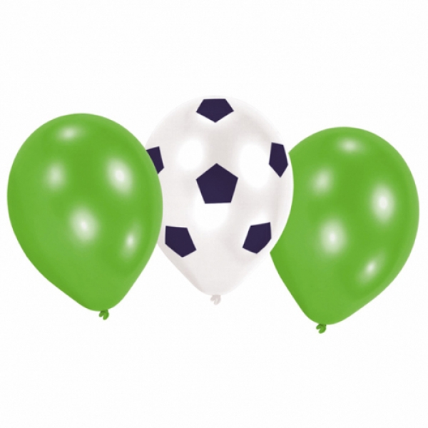 Luftballons Fußball, 6 Stück, 23 cm