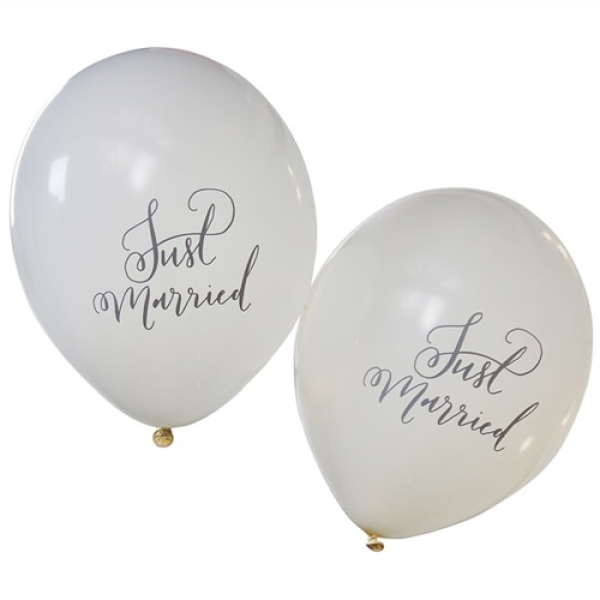 Luftballons "Just Married", 10 Stück, 30 cm