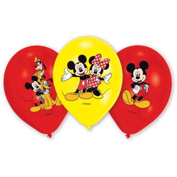Luftballons "Minnie & Micky Maus", 6 Stück, 28 cm