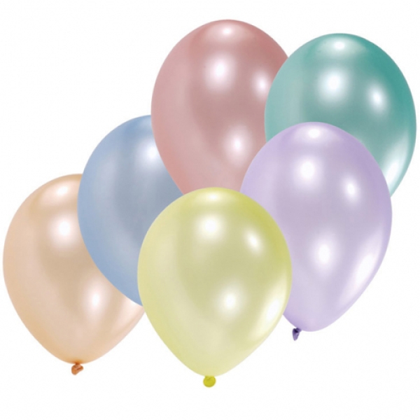 Luftballons "Perlmutt", Pastell, 8 Stück