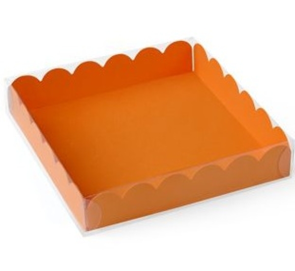 Macarons-Schachtel mit Deckel, für 9 Macarons, orange