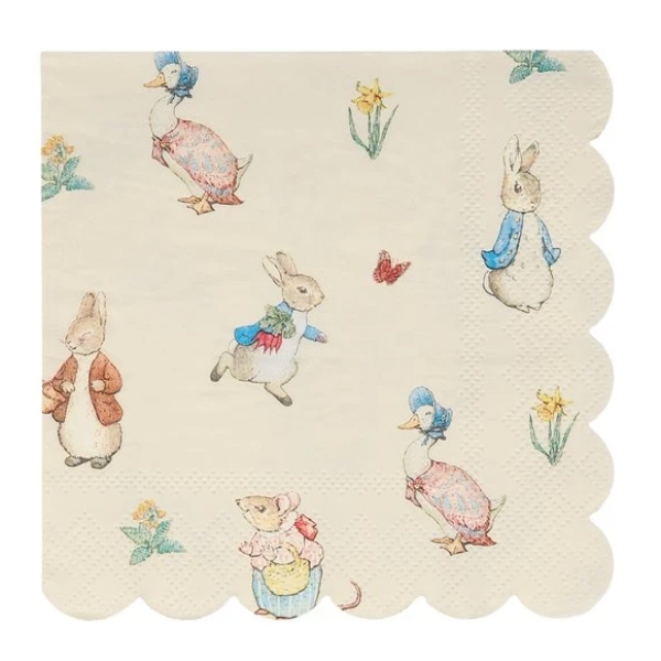 Meri Meri Papierservietten,  "Peter Rabbit"  12 x 12 cm