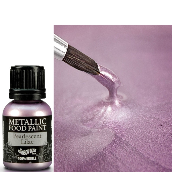 Metallic-Lebensmittelfarbe ''Pearlescent", Lilac, 25 ml
