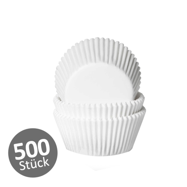 Mini-Muffinförmchen Weiß, 3,5 cm, ca. 500 Stück