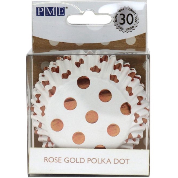 Muffinförmchen, Rose Gold Dot, 30 Stk