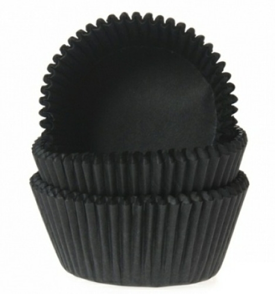 Muffinförmchen, schwarz, 50 Stck, 5,0 cm