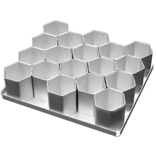 Silverwood - Mini Tortenrahmen, hexagon, 18 Stk., 5 cm