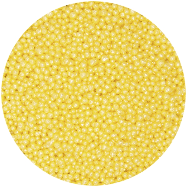 GH - Zuckerperlen / Nonpareilles, 1,5 mm, lemon-gelb, 75 g