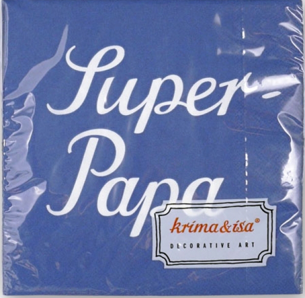 Krima Isa Cupcakes-Servietten Super Papa 33 x 33 cm