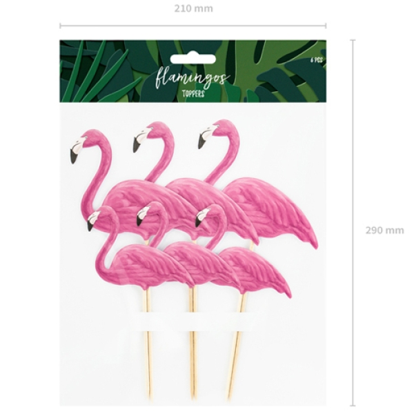 6 Cupcakes-Picker "Flamingo"