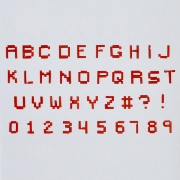 FMM Ausstecher Großbuchstaben, Pixel, 2 cm