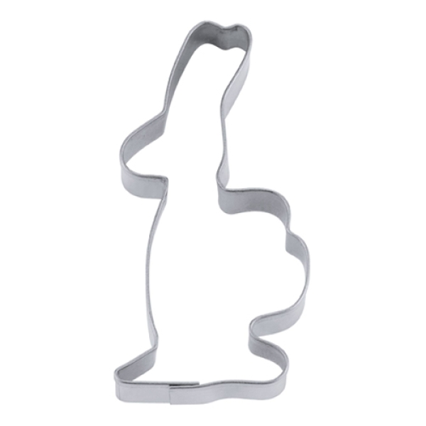 Plätzchen Ausstecher "Hase mit Korb", 6,5 cm, Weißblech