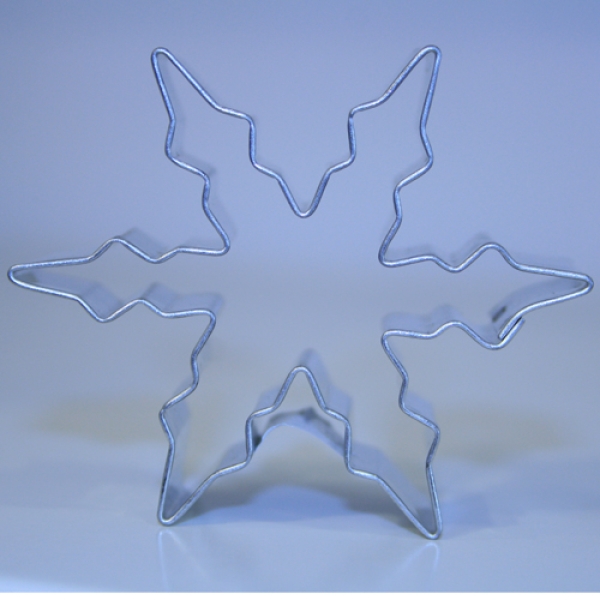 Plätzchen Ausstecher "Eiskristall" 6 cm, weißblech