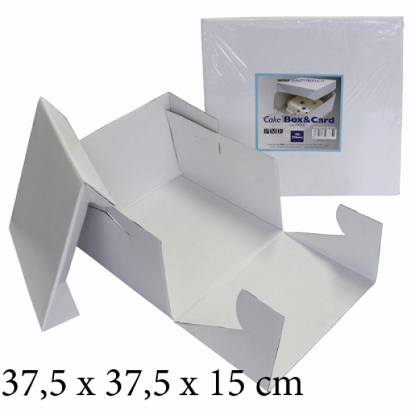 PME XL Tortenkarton, 37,5 x 37,5 x 15 cm, weiß