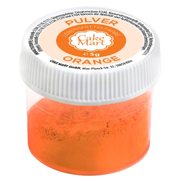 Pulverfarbe orange Dose für Lebensmittel