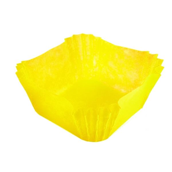 Muffinförmchen Quadrat Gelb