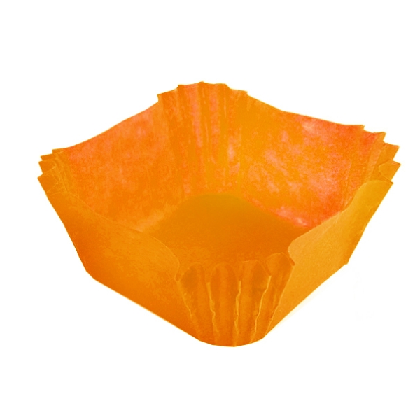 Quadratische Muffinförmchen 4,5 x 4,5 cm 200 Stk. Orange