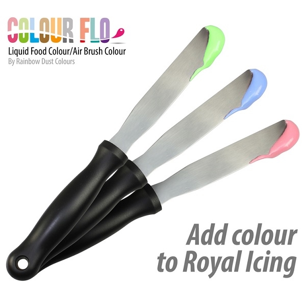 RD Colour Flo Airbrush flüssige Lebensmittelfarbe 19 g, schwarz