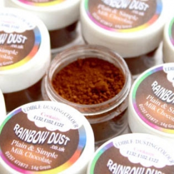 Rainbow Dust Lebensmittelfarbe Pulver "Milk Chocolate", braun, 2 g