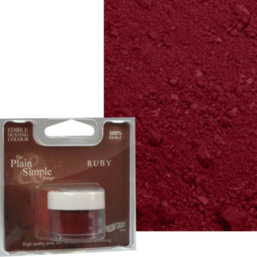 Rainbow Dust Lebensmittelfarbe Pulver "Ruby", weinrot, 2 g