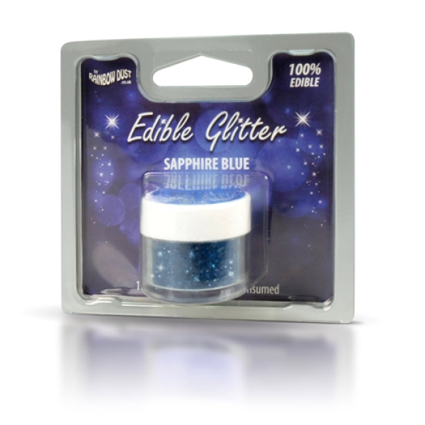 Rainbow Dust Essbarer Glitzer - Sapphire Blue, 100% essbar!