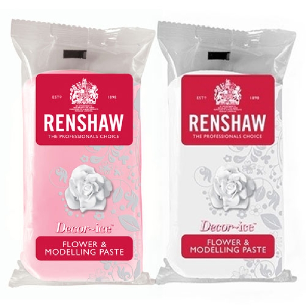 Renshaw Gum Paste Set 'Rose' weiß & rosa