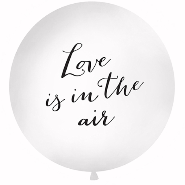 Riesenballon "Love is in the air", Weiß, 100 cm