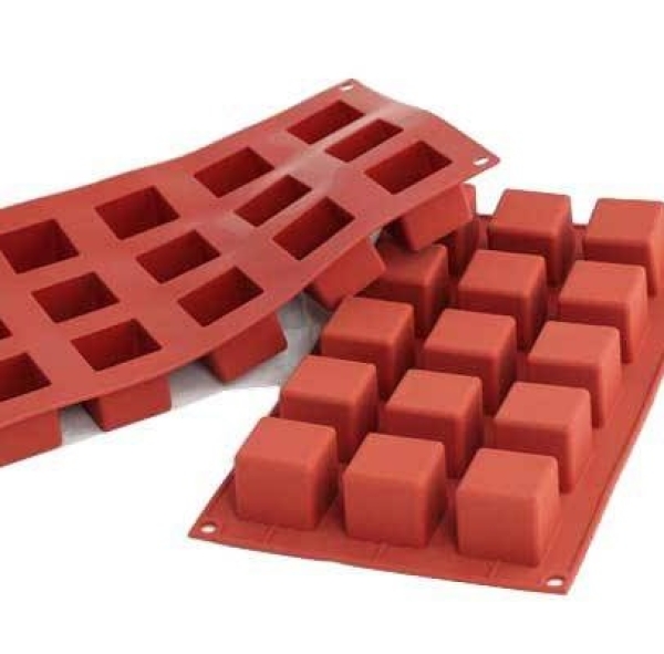 Silikon-Backform "Cube klein" (Würfel), 3,5 x 3,5 x 3,5 cm