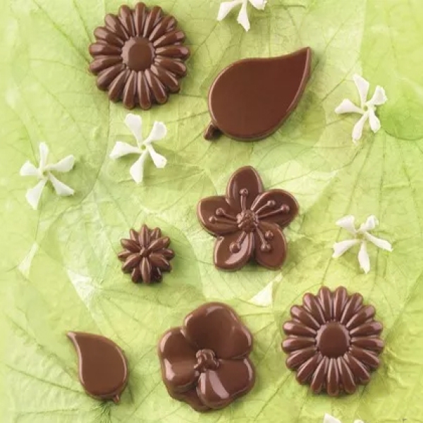 Silikomart Silikonform für Schokolade „Garten“