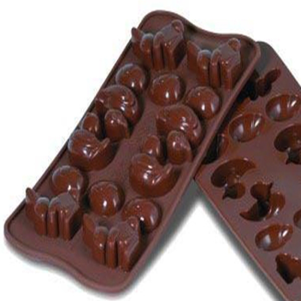 Silikomart Silikonform für Schokolade "Ostern- Hase & Ente"