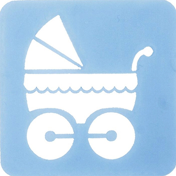 Culpitt Keks-Schablone, Cupackes Stencil, Kinderwagen 4,5 cm