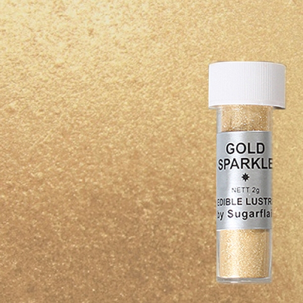 Sugarflair Lebensmittelfarbe Glanz Pulver Gold Sparkle (Gold-Glitzer) 2 g