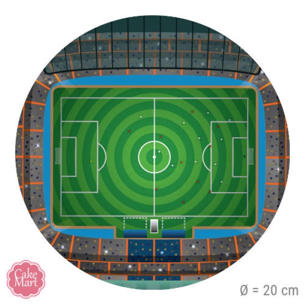 Tortenaufleger "Stadion", rund, 20 cm