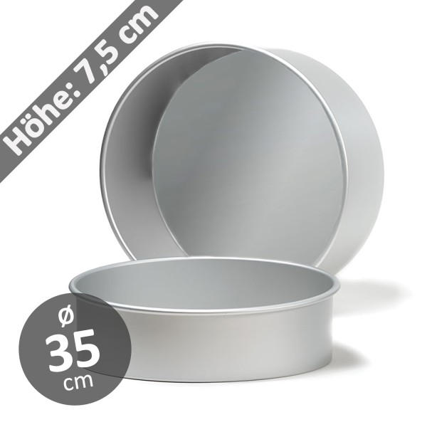 Torten-Backform 30 x 7,5 cm rund Aluminiu