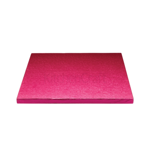 Cake Board, Hotpink, Quadrat, 25 cm, ~1,2 cm dick